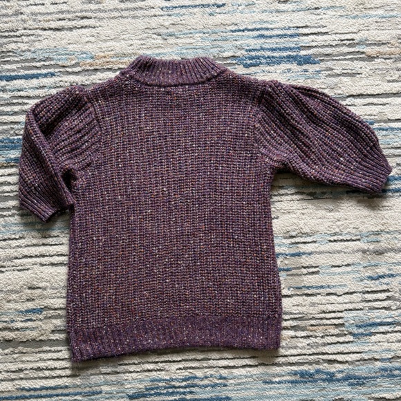 Purple Metallic Knit Sweater - Picture 6 of 6